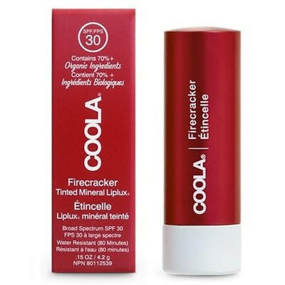 Coola Baume à Lèvres Teinté Bio Mineral Liplux Écran Solaire SPF 30 - Firecraker.