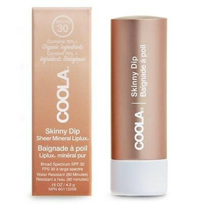 Coola Baume à Lèvres Teinté Bio Mineral Liplux Écran Solaire SPF 30 - Skinny Dip.
