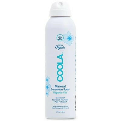 Coola Spray Solaire Bio Corps Minéral SPF30.