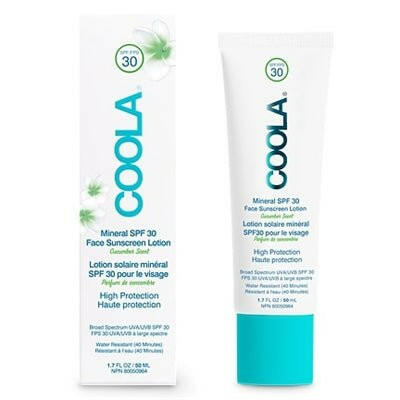 Coola Lotion Solaire Minéral SPF 30 Visage Concombre.