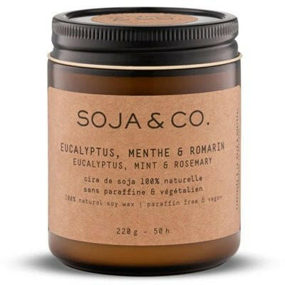 SOJA&CO Bougie | Eucalyptus, Menthe & Romarin.