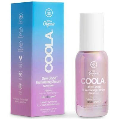 Coola Sérum solaire éclairant Dew Good avec technologie probiotique SPF 30.