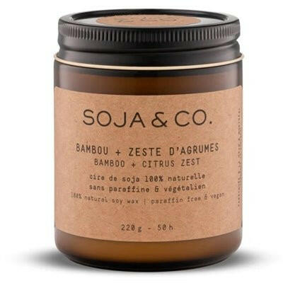 SOJA & CO Chandelle Bambou Zeste d'Agrumes.