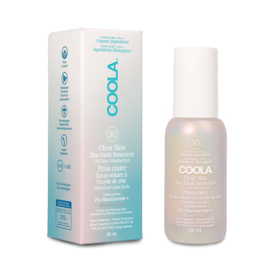 Coola Clear Skin Écran Solaire à l'Oxyde de Zinc.
