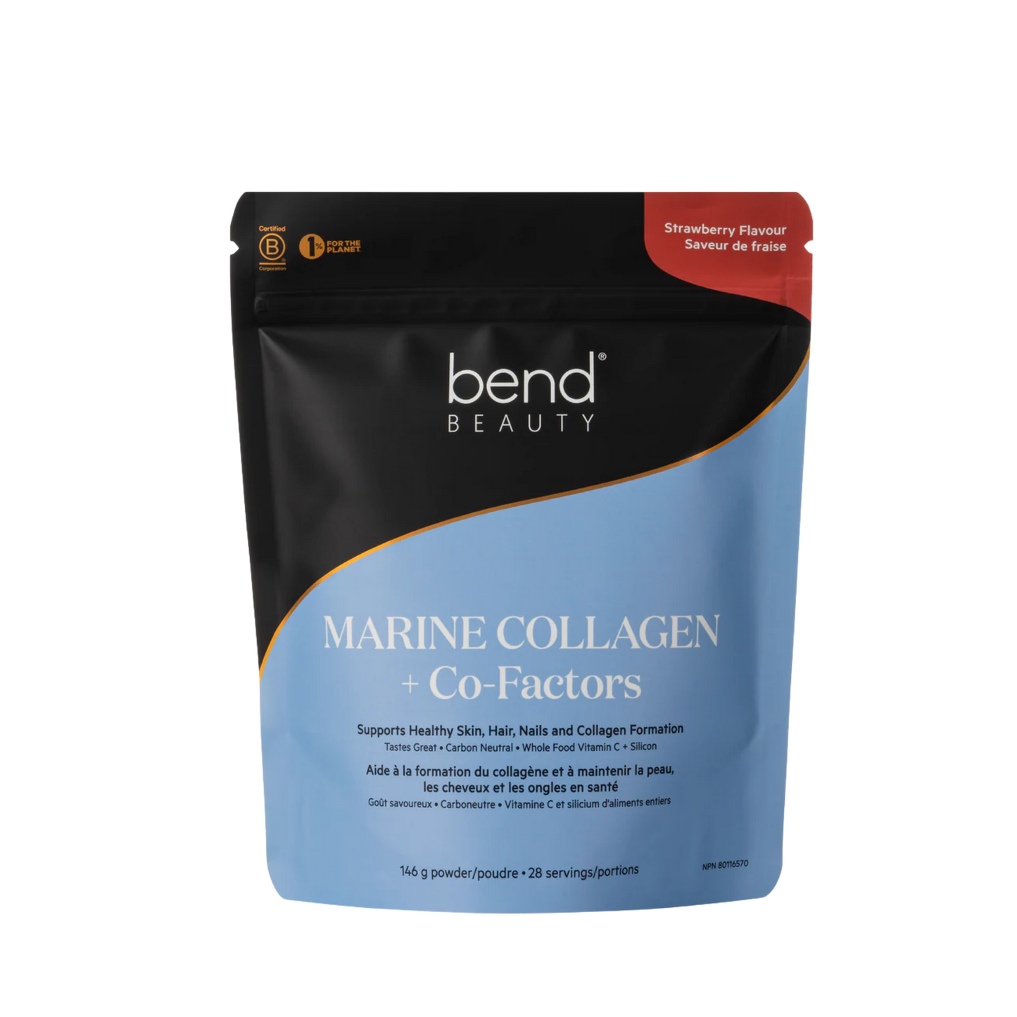 Bend Beauty Marine Collagen + Co-Factor Strawberry Flavor