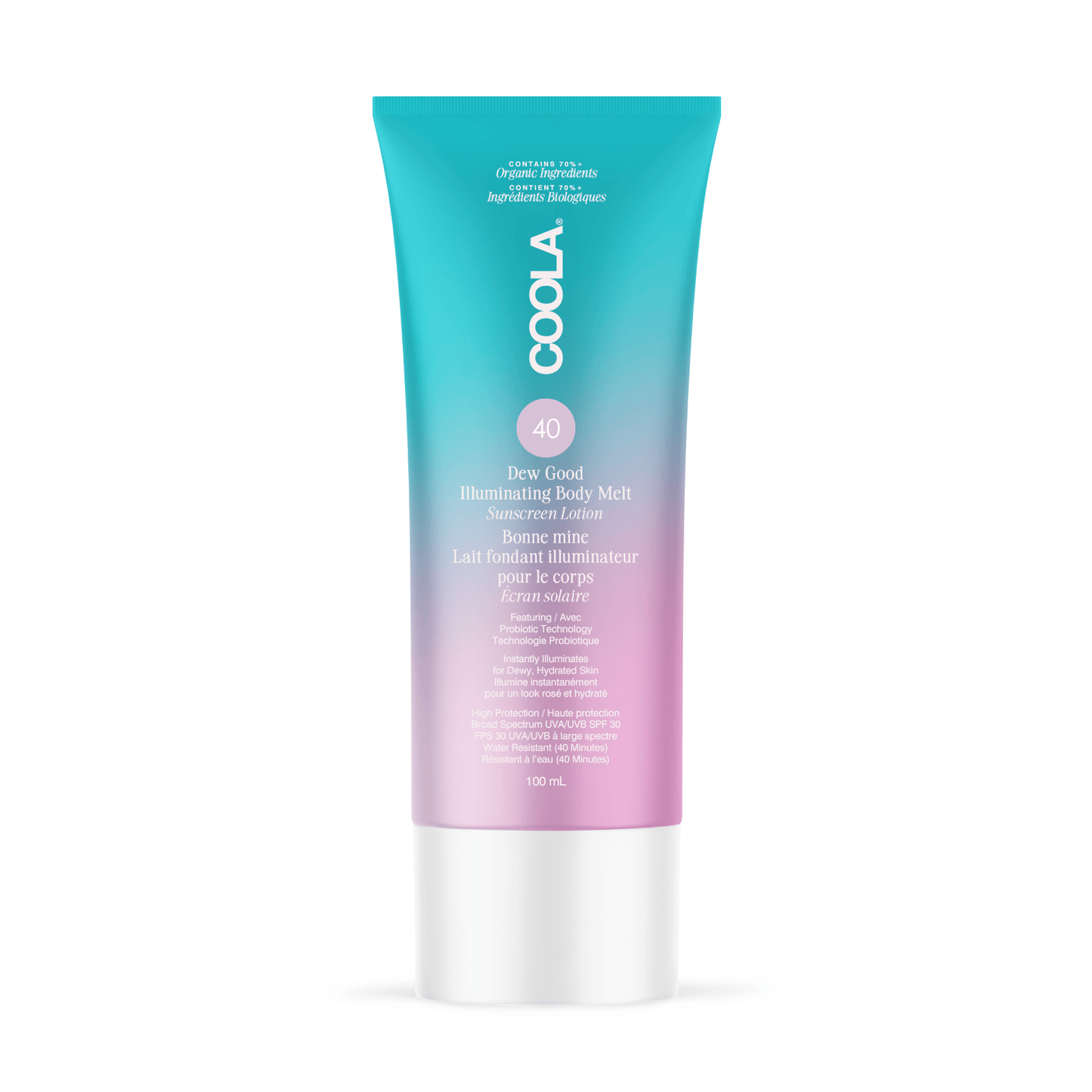 Coola Dew Good Lotion Corps avec Écran Solaire FPS 40.