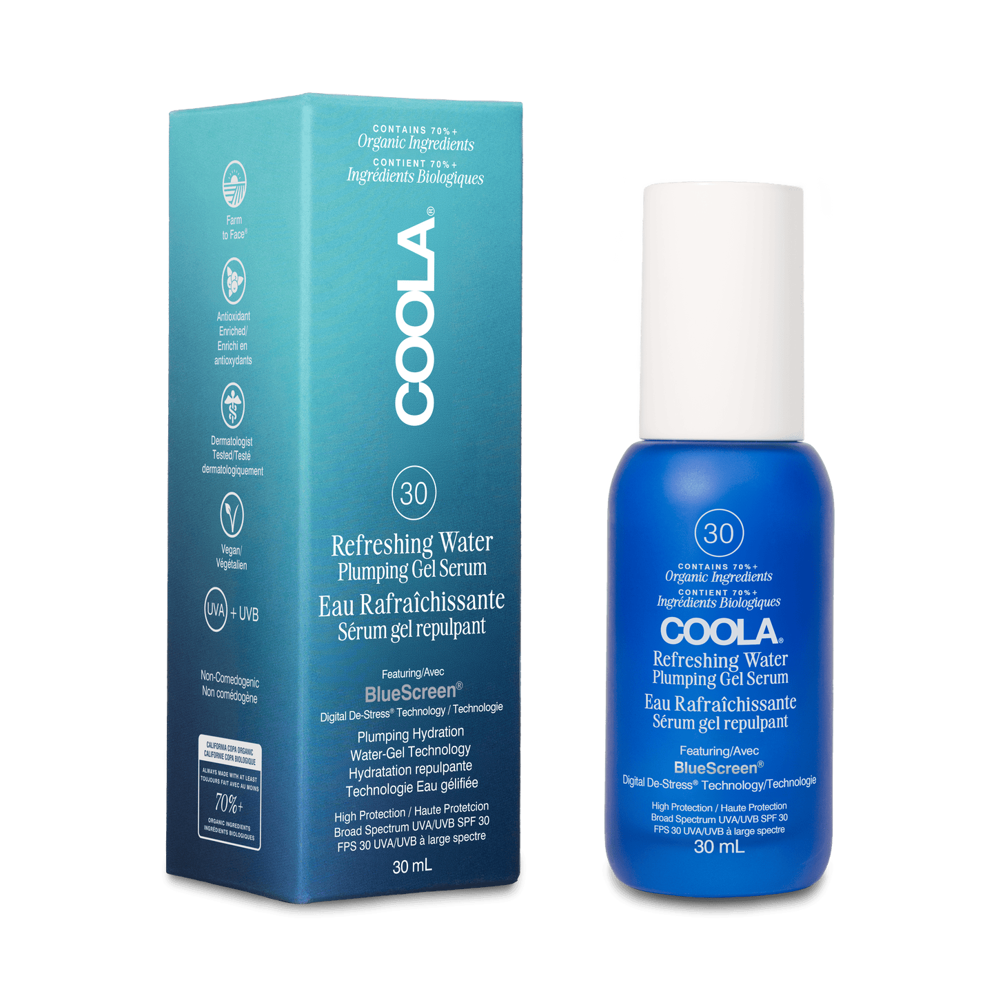 Coola Eau Rafraichissante Sérum Gel Repulpant FPS 30