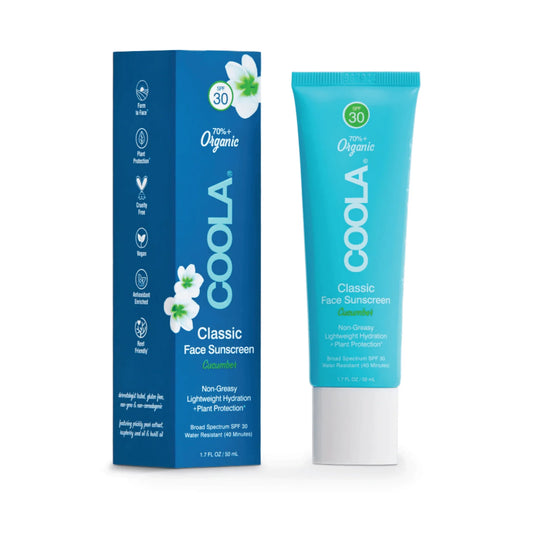 Coola Lotion Solaire Bio SPF 30 Classique Visage - Concombre.