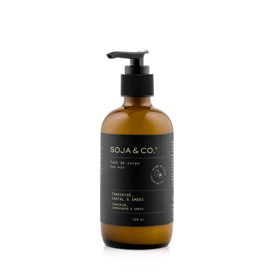 SOJA&CO Lait Corporel | Mandarine, Bois de Santal et Ambre.