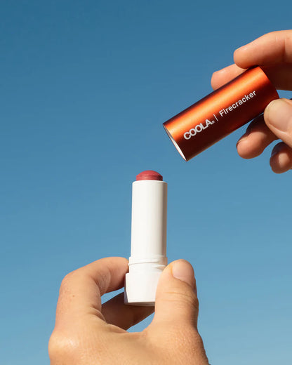 Coola Organic Tinted Lip Balm Mineral Liplux Sunscreen SPF 30 - Firecraker