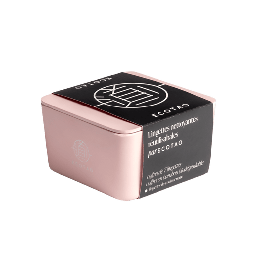 EcoTao Coffret Rose - 7 Lingettes Noires