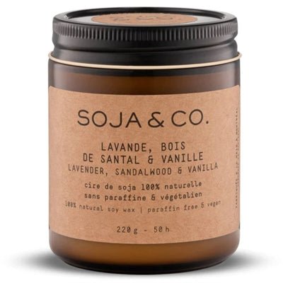 SOJA&CO Bougie Lavande Bois de Santal Vanille