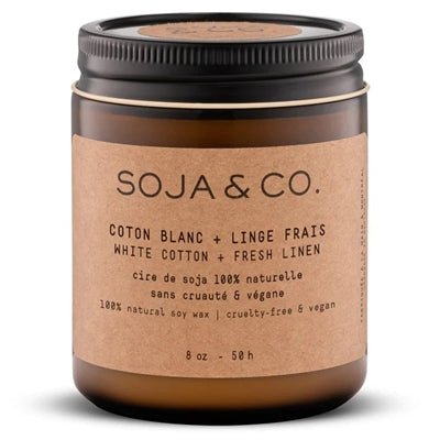 SOJA &amp; CO Cotton Balnc Candle + Fresh Linen