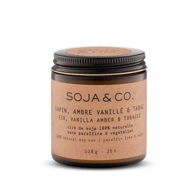 Soja&amp;Co Fir Candle Amber Vanilla Tobacco