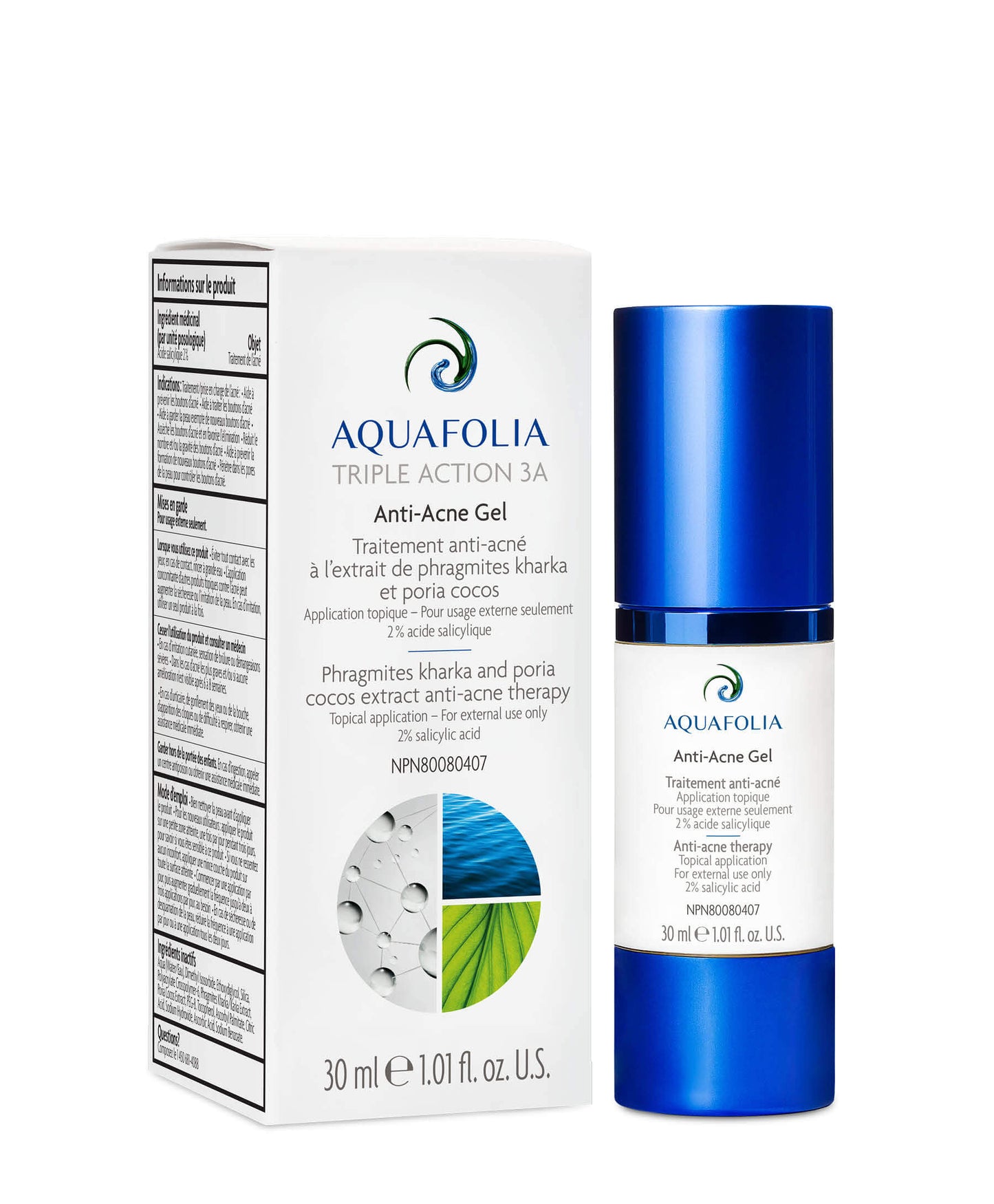 Aquafolia Triple Action 3A Anti-Acné Gel