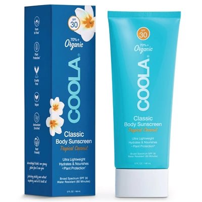 Coola Lotion Solaire Bio SPF 30 Classique Corps - Noix de Coco Tropicale