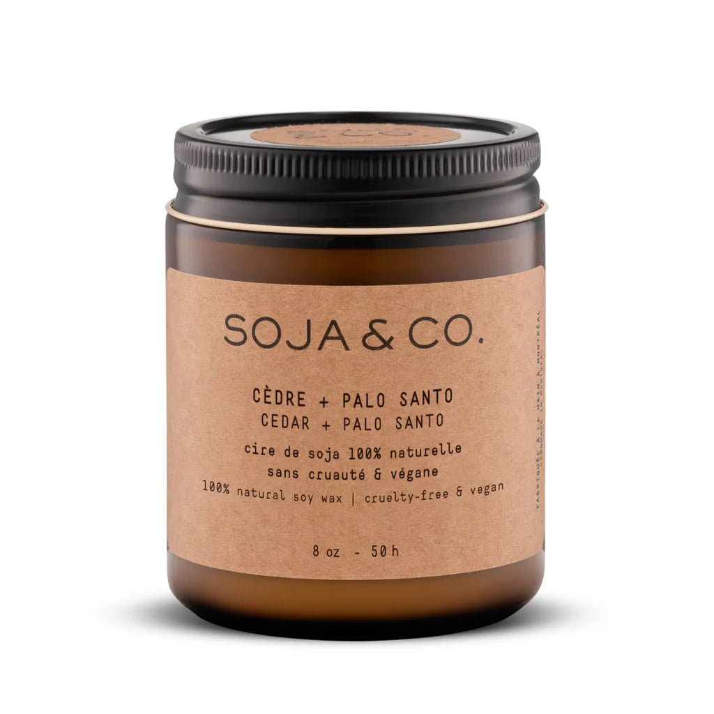 SOJA&CO Bougie | Cèdre + Palo Santo 8 oz