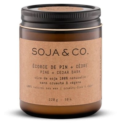 SOJA&CO Bougie Écorce de Pin + Cèdre