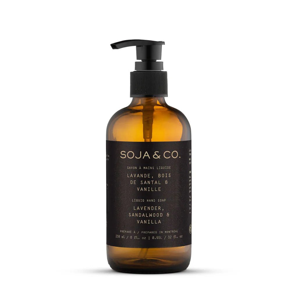 SOJA&CO Savon à Mains Liquide | Lavande, Bois de Santal & Vanille.
