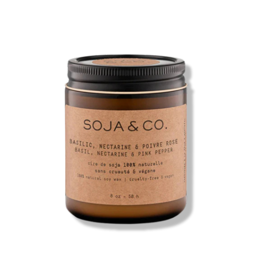 SOJA&CO Bougie | Basilic, Nectarine & Poivre Rose