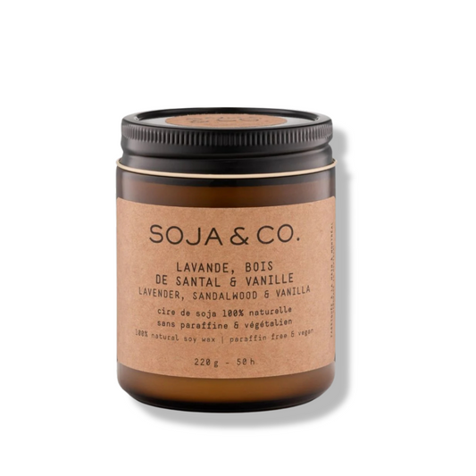 SOJA&CO Bougie | Lavande, Bois de Santal & Vanille