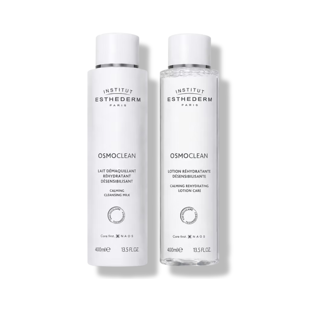 Esthederm Jumbo Duo Lait de Soin Démaquillant Désensibilisant + Lotion de Soin Réhydratante Désensibilisante