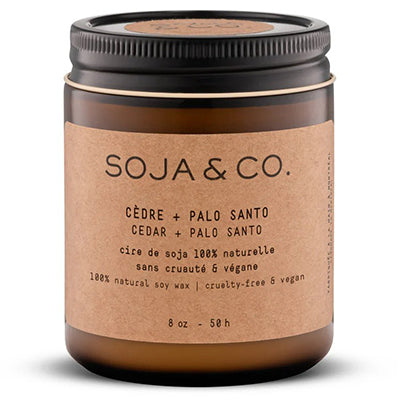 SOJA&amp;CO Candle | Cedar + Palo Santo 8 oz